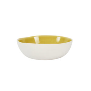Broom Yellow Sculpted Ceramic Bowl